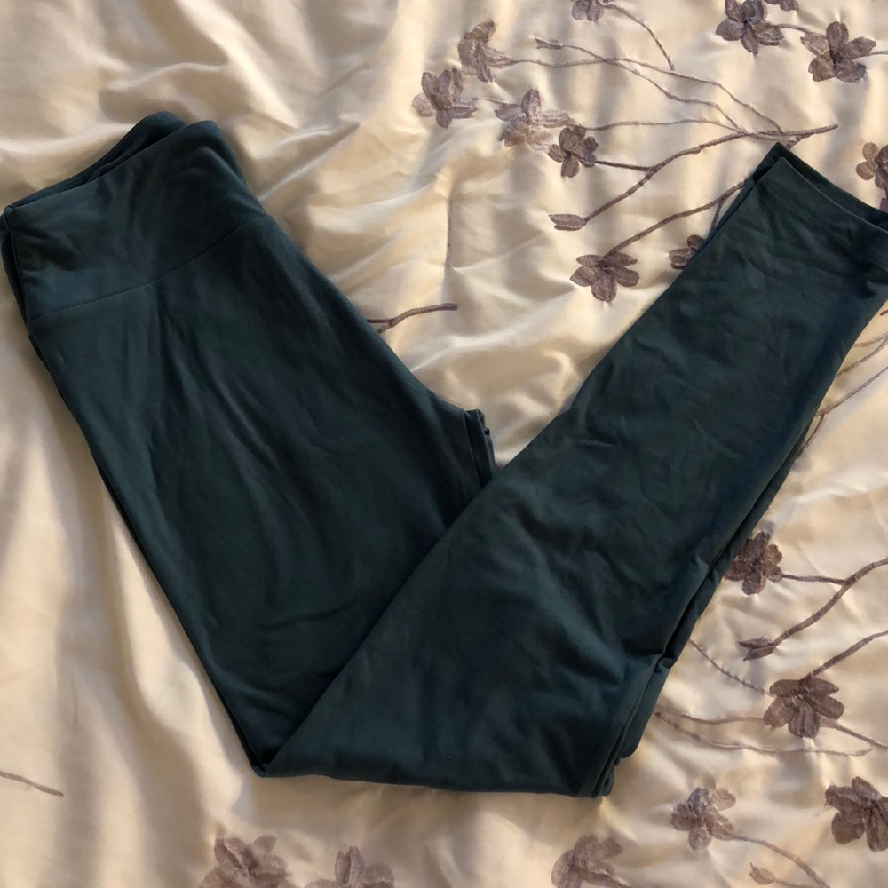 LuLaRoe OS Slate Blue Leggings EUC